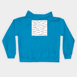 Blue Sardine Fish Kids Hoodie